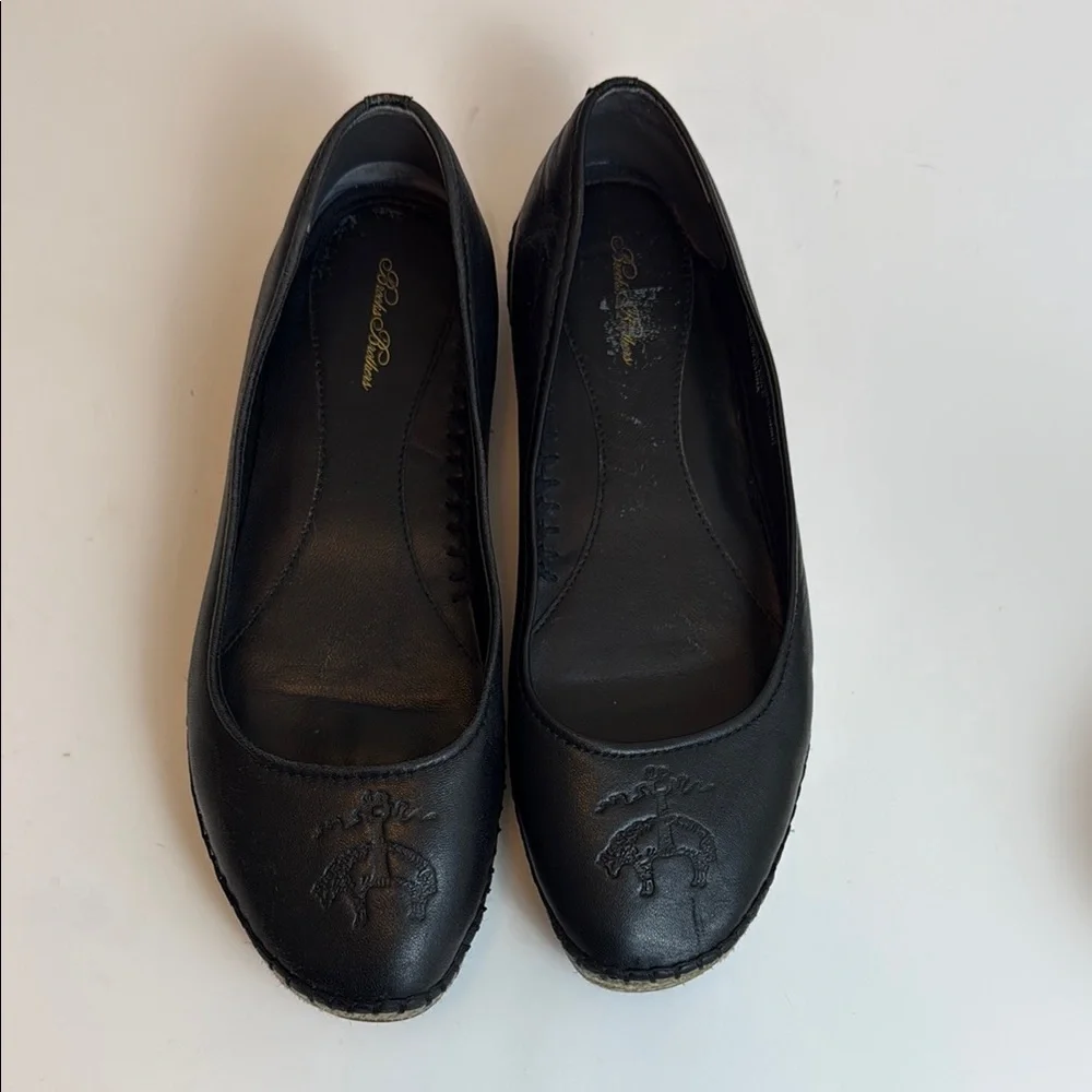 Brooks‎ Brothers Black Leather Espadrilles Size 7.5